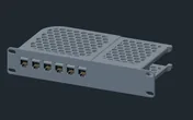 UCG-Fiber PSU 1U tray · six keystones, shown assembled